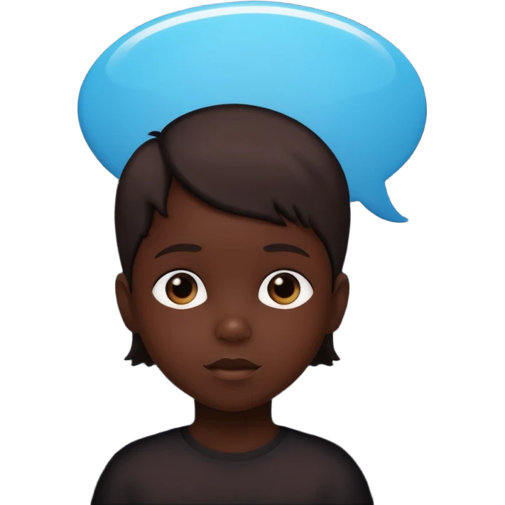 child silhouette with speech bubble emoji