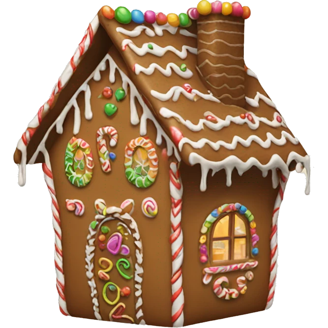 Boho gingerbread house emoji