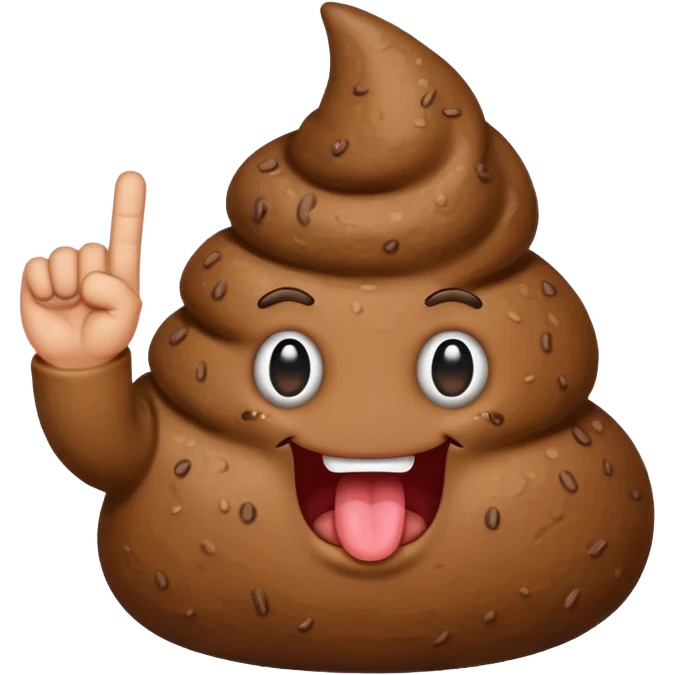 poop with middle finger  emoji
