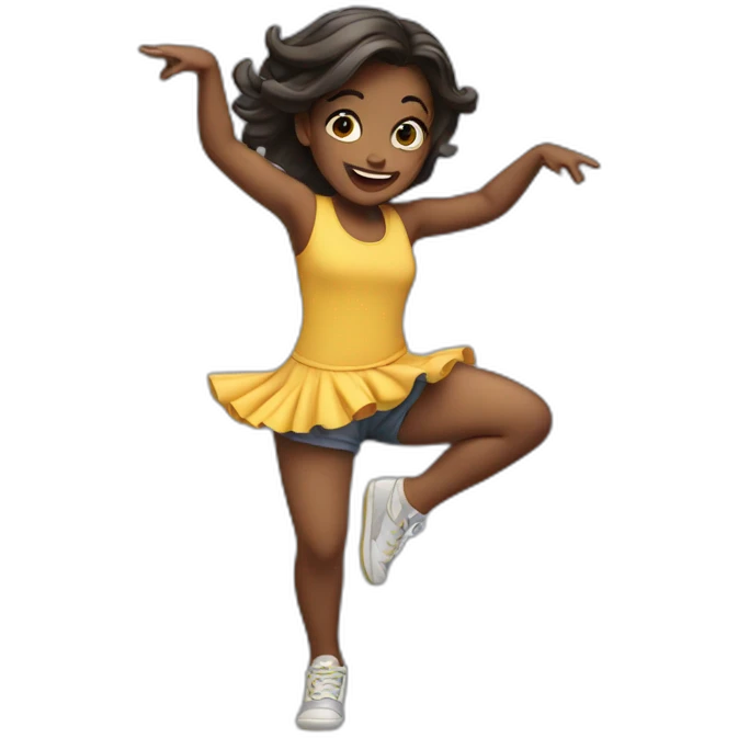 A girl dancing emoji