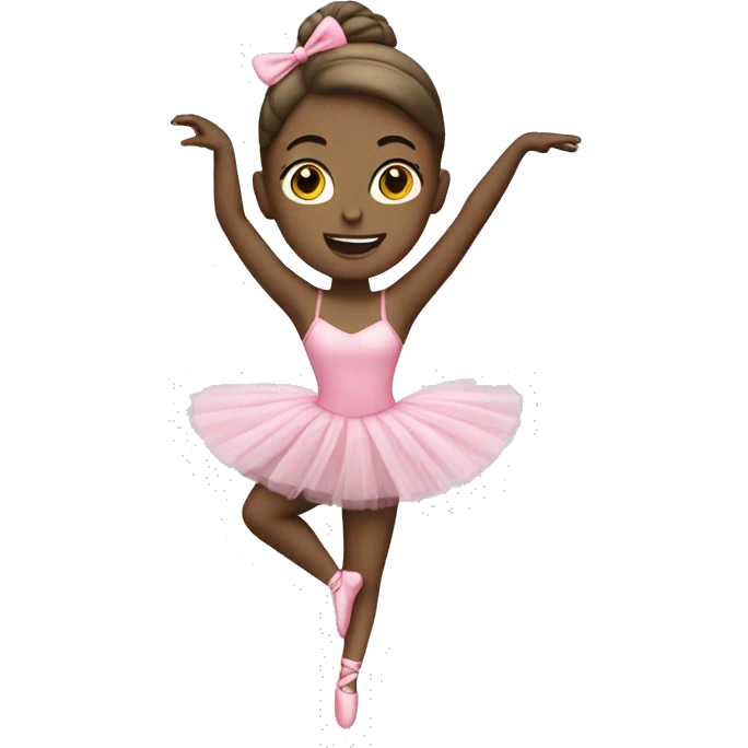 White girl with pink tutu ballerina dancing  emoji