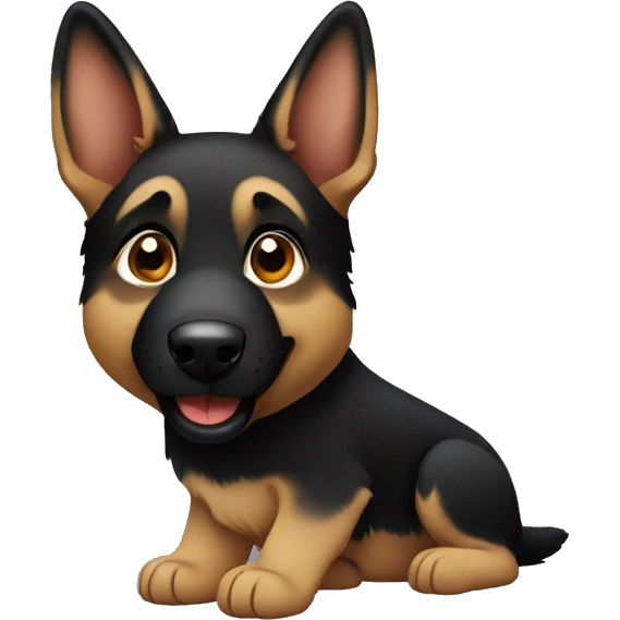 German shepherd black emoji