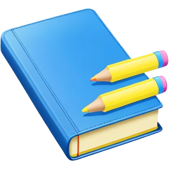 two blue books with highlighters emoji