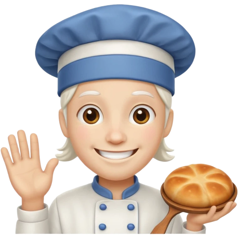 funny character with cook hat no human emoji