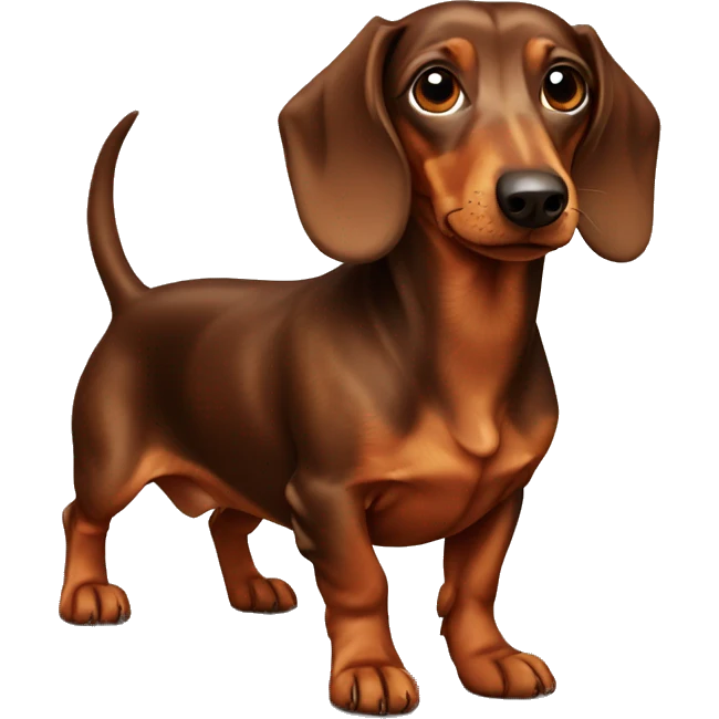 Brown dachshund  emoji