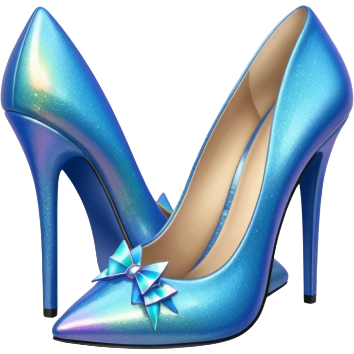 blue fairy high-heeled shoes emoji