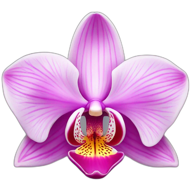 Pink orchid  emoji