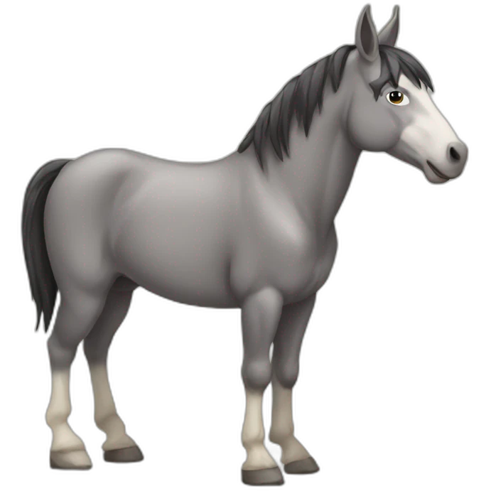 Horse like a donkey  emoji