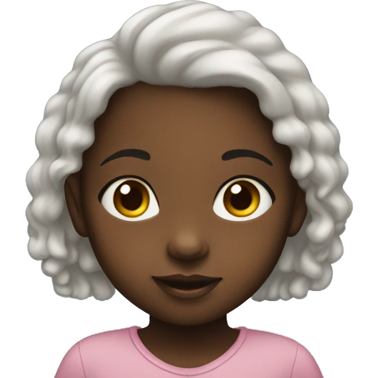 Black, infant, girl emoji