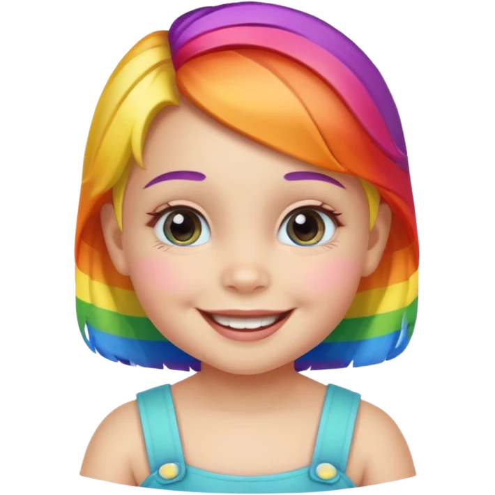 a rainbow skin baby girl emoji