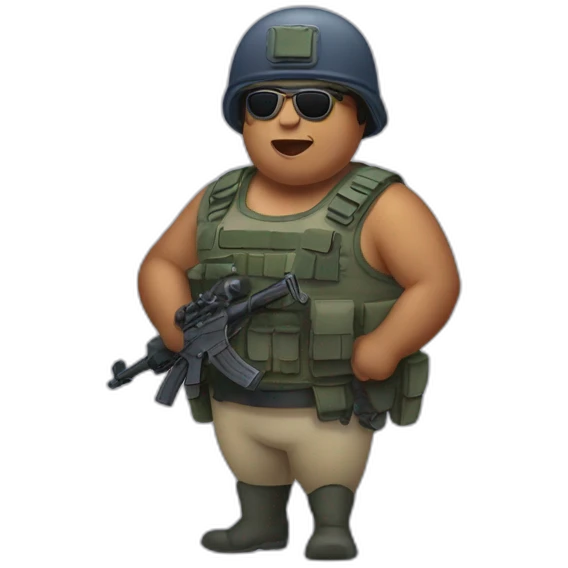 Fat navy seal with heard emoji
