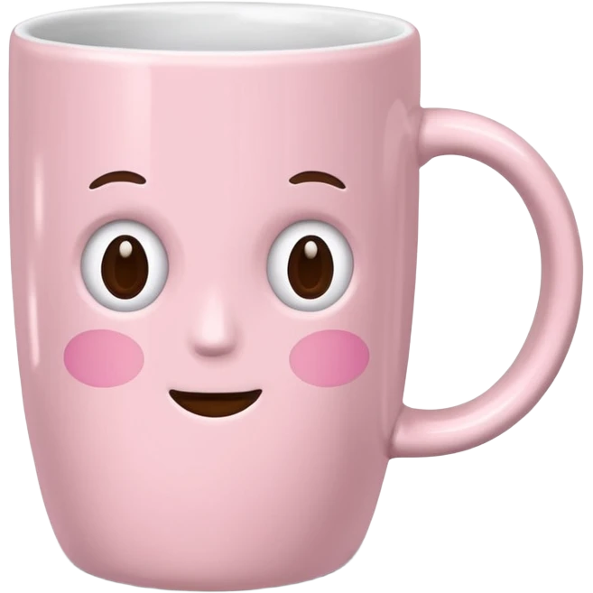 Can u create a cute and aesthetic pastel pink tall coffee mug to add to my caption emoji