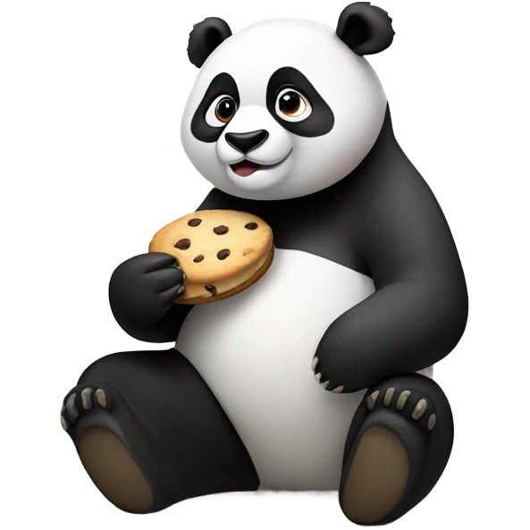 Panda eating cookies emoji
