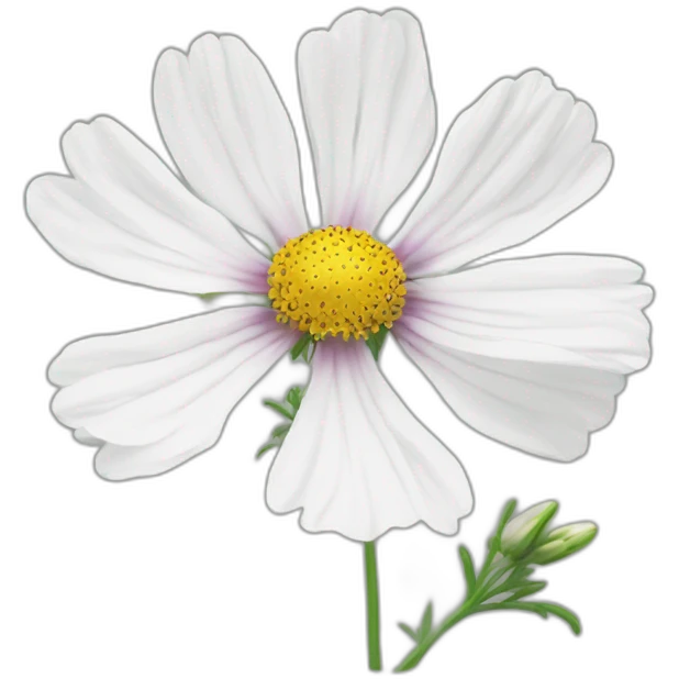 cosmos white flower emoji