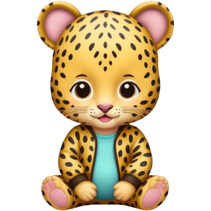 baby with leopard patterned clothes emoji