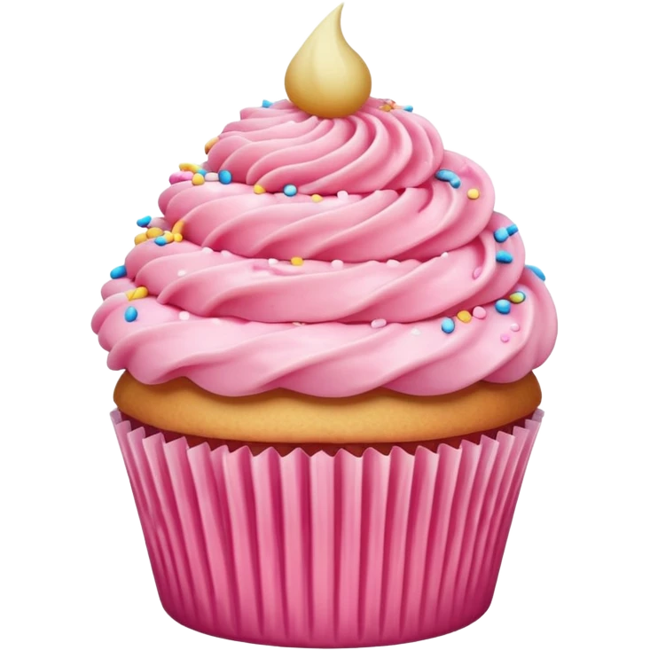 Cupcake with pink icing emoji