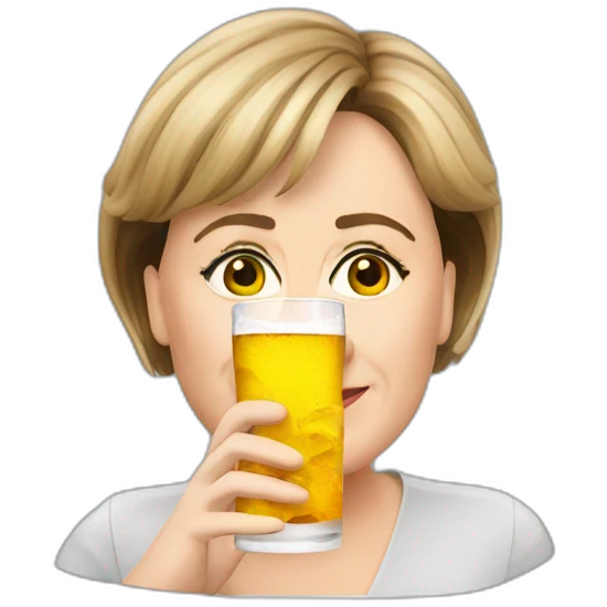 Angela Merkel drink vodka emoji