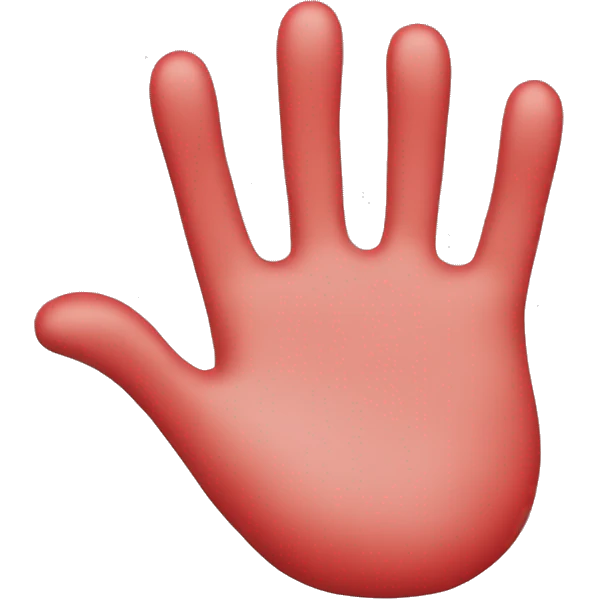 Red hand sign emoji