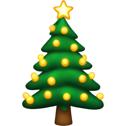 Lit Christmas tree  emoji