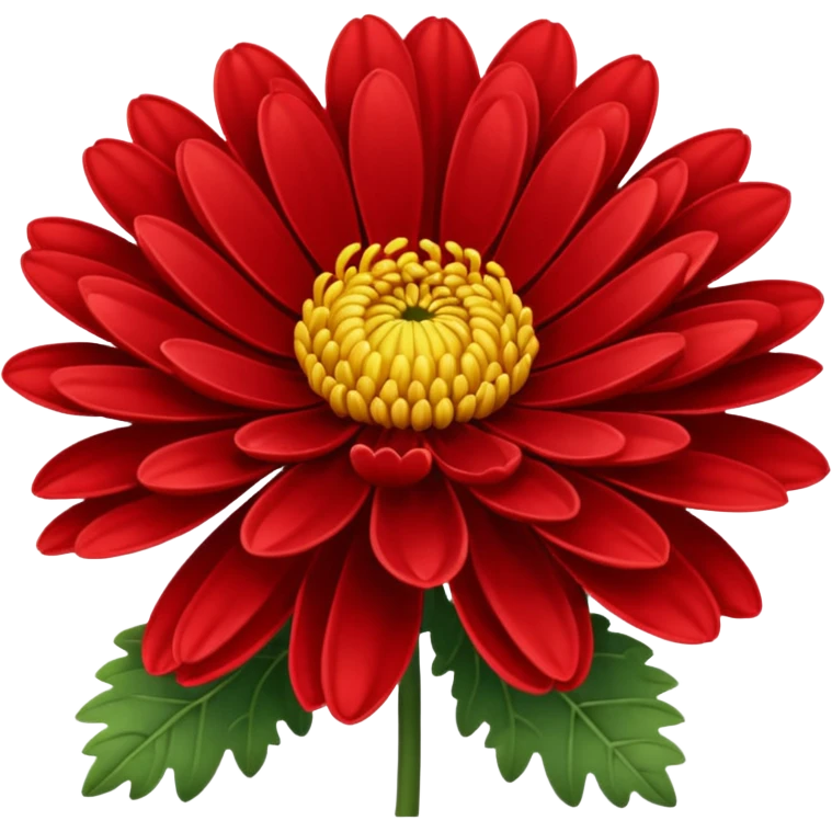 chrysanthemum flower red emoji