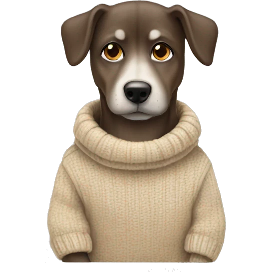Hund mit Pullover  emoji