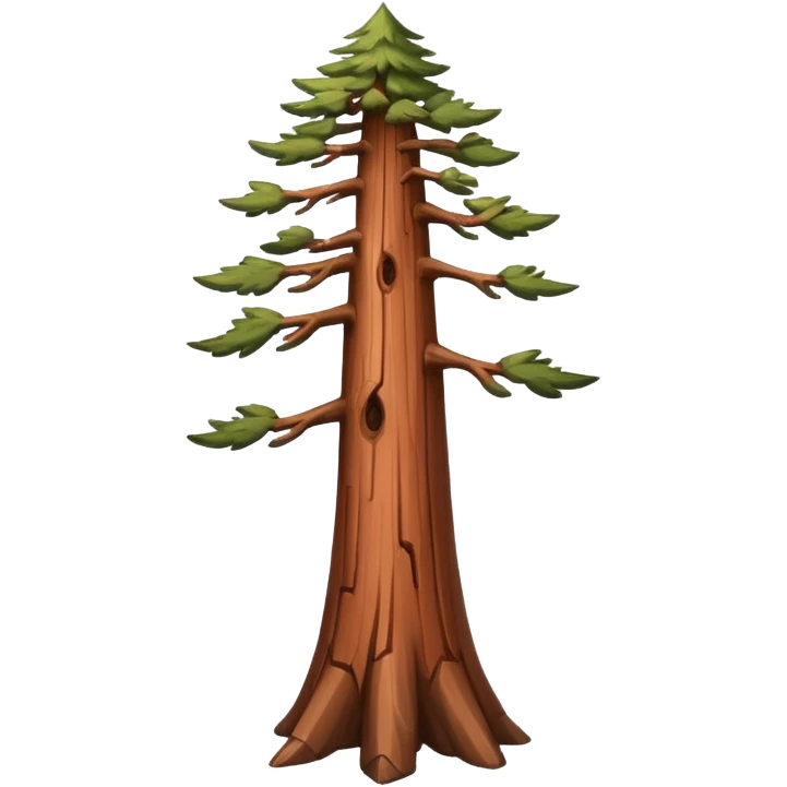 long slim sequoia tree no leaves emoji