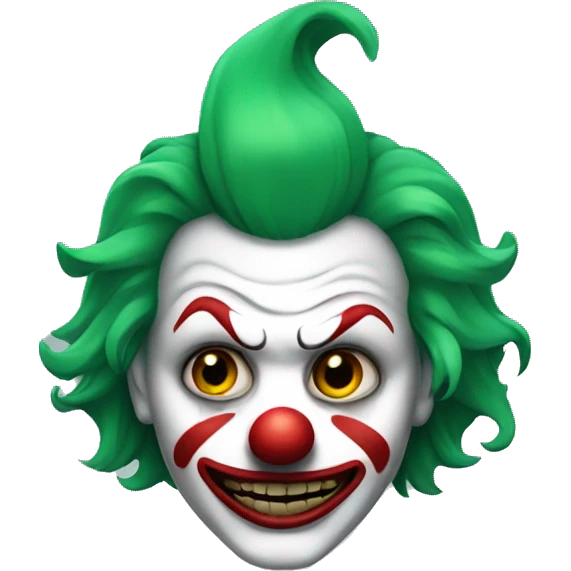 evil clown with green hair  emoji