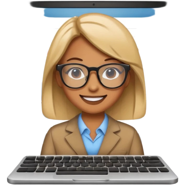 ERP emoji with a computer screen displaying graphs and data emoji
