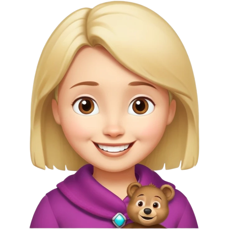 Masha and the Bear happy  emoji