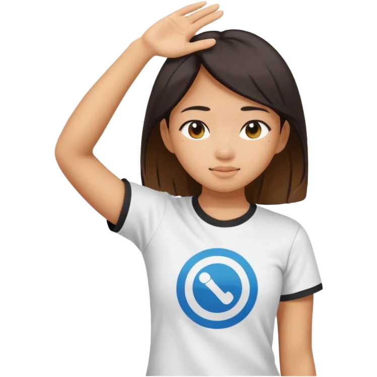 asian girl doing the dab  emoji