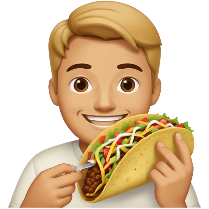 Me eating a taco emoji
