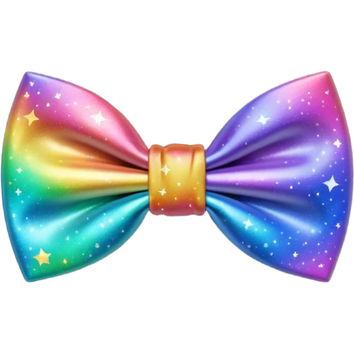 Rainbow starry galaxy bowtie emoji