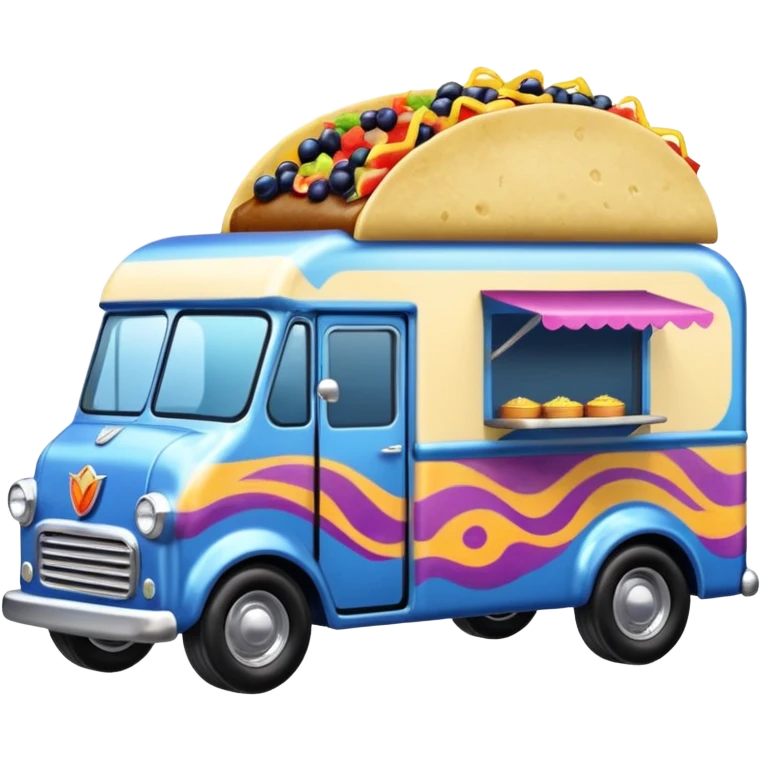 1953 Fiery hot Blueberry Cheesecake holographic hot wheel food taco hot salsa truck emoji