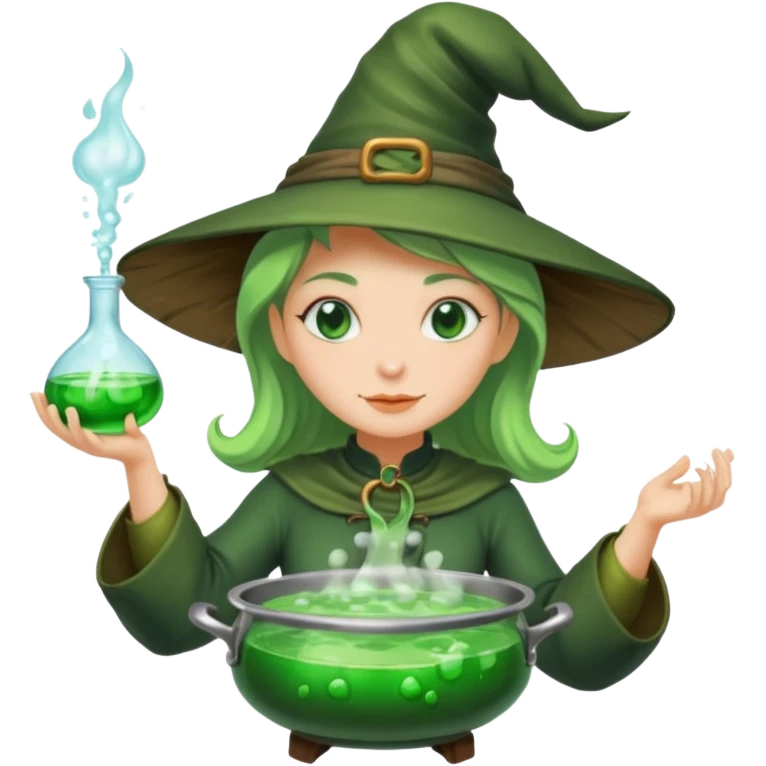 green witch cooking potion emoji