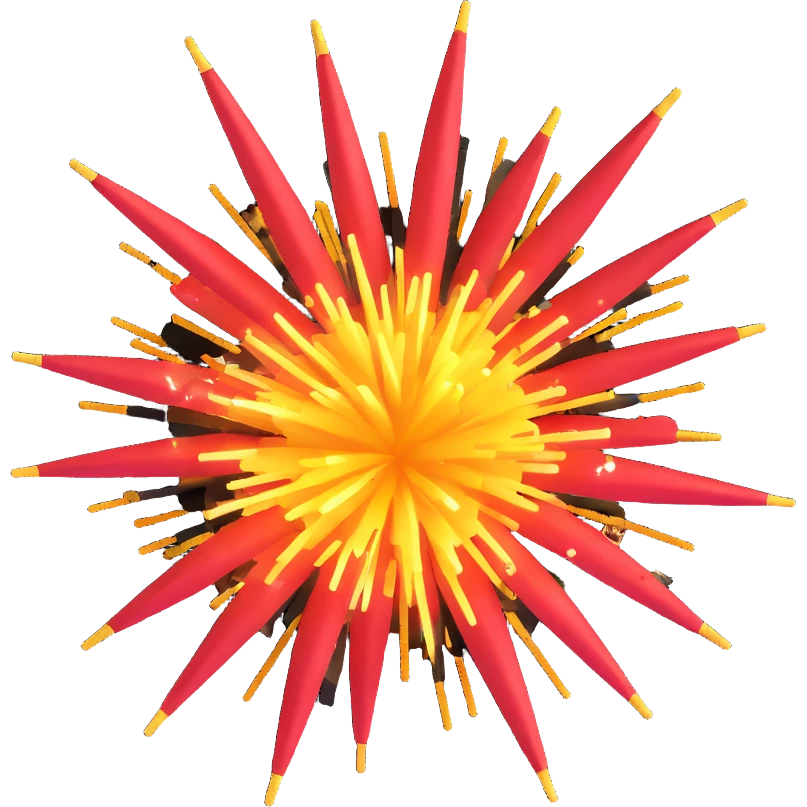 sparkling firework explosion, 3D emoji style emoji