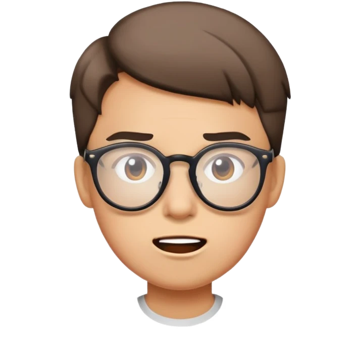 mewing face with glasses and cool emoji