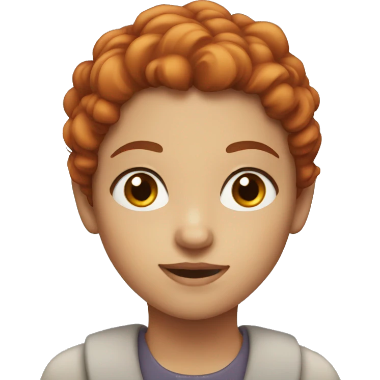 girl with brown eyes and red hair emoji
