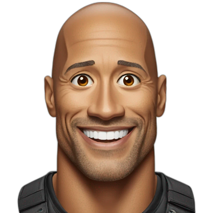 Dwayne Johnson smiling emoji