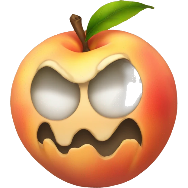 rotten peach emoji