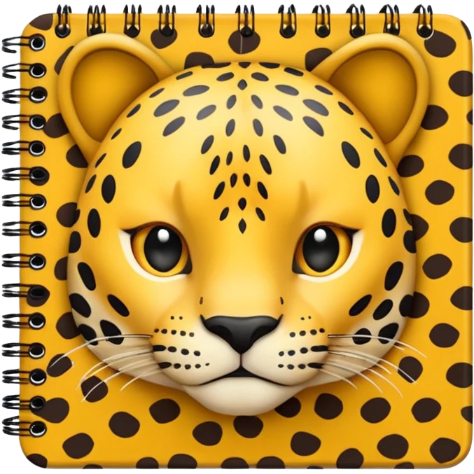 leopard patterned notebook emoji