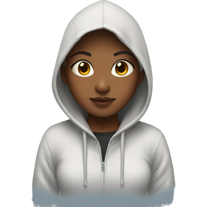 Girl wearing a hoodie  emoji