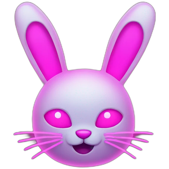 neon bunny evil emoji