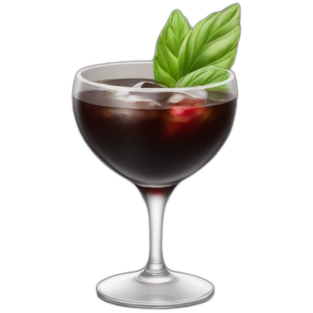 Black russian cocktail emoji