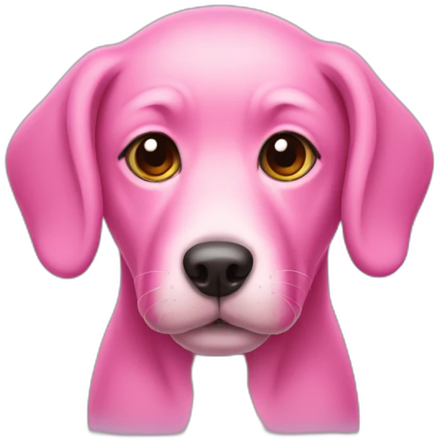 pink dog emoji