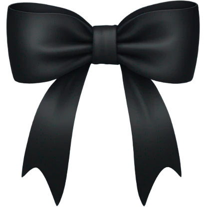 Black bow emoji