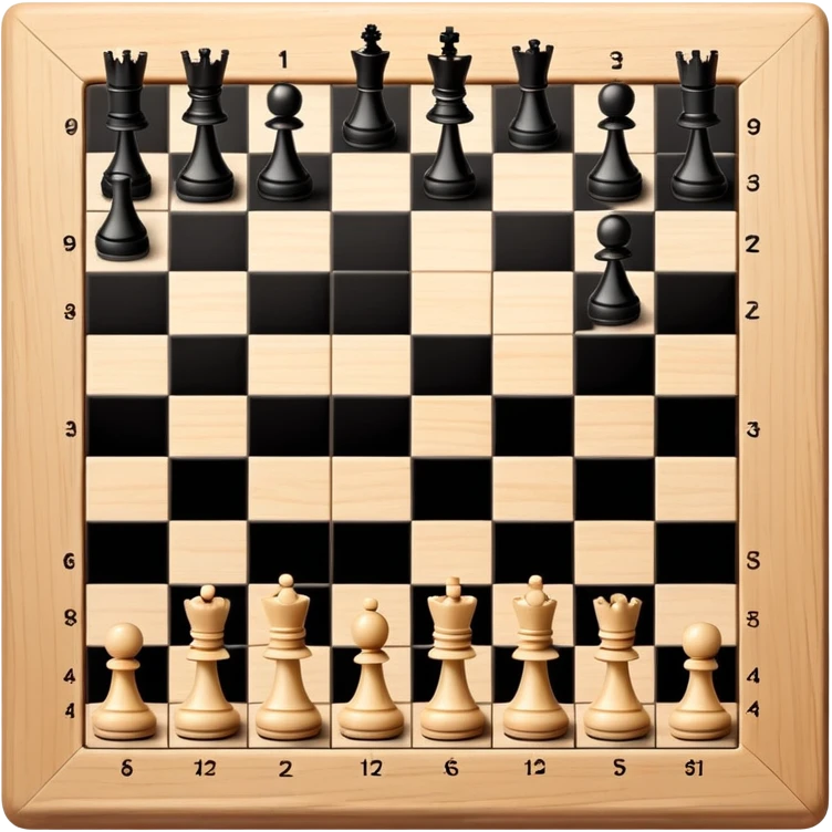 completely empty chess board with alternating black and white squares only, no chess pieces at all emoji
