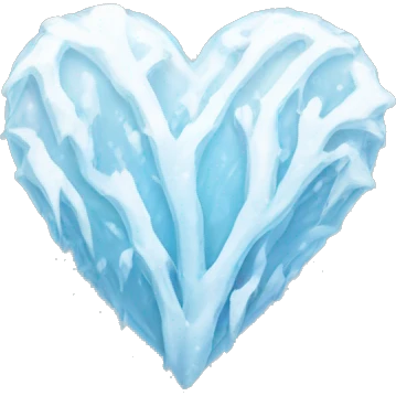 White Icy heart emoji