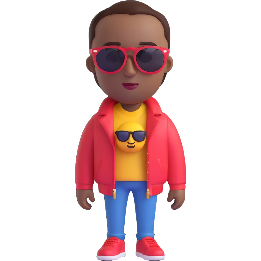 Diddy, the famous rapper and music producer, depicted in a fun and recognizable way, with sunglasses and stylish clothing, 3D emoji style emoji