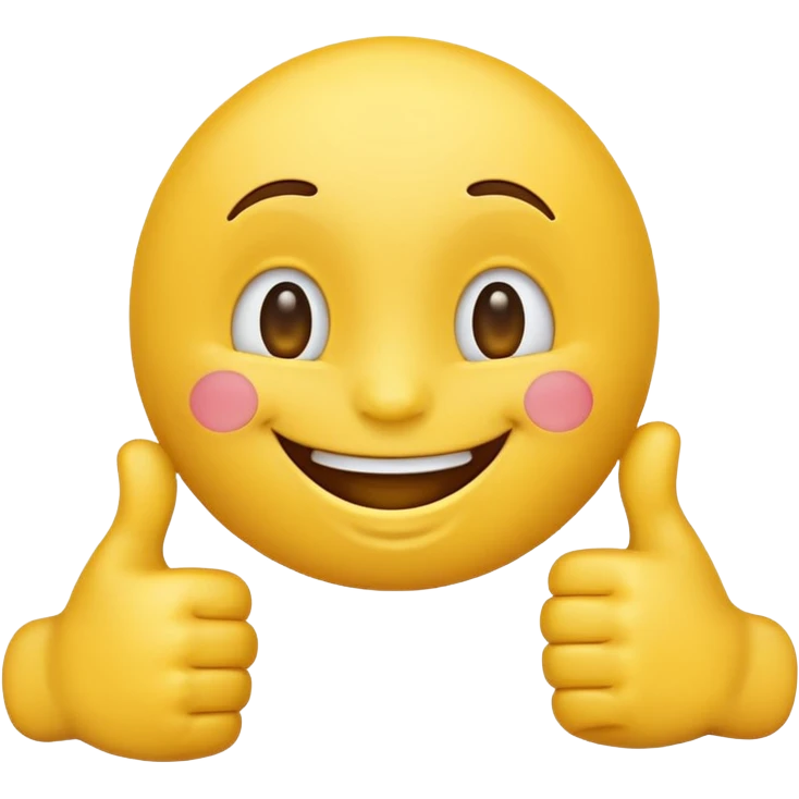 Happy emoji with thumbs up  emoji