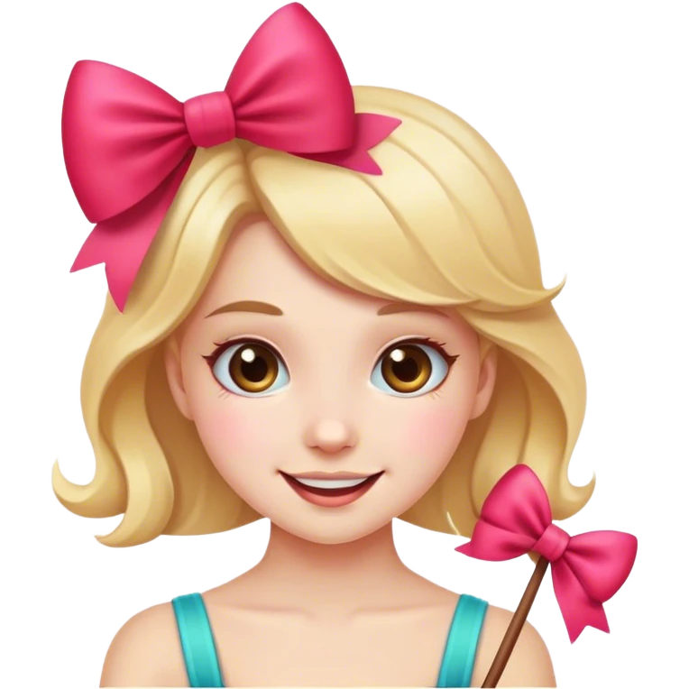 A cheery with a bow emoji